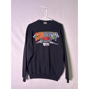 Tutlex CarQuest Auto Parts Graphic Print Black Crewneck Sweatshirt Men's Large